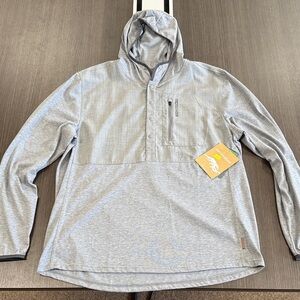 Men's Lightweight Gray Hooded Shirt Jacket